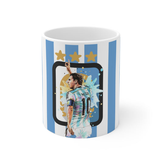 Lionel Messi Argentina Captain Vintage Ceramic Mug 11oz