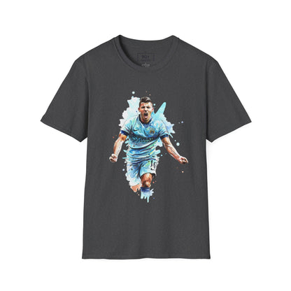 Man City Aguero Vintage Unisex Softstyle T-Shirt