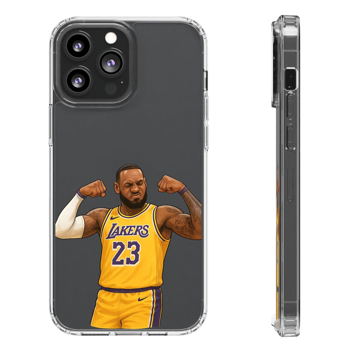LeBron James Clear Phone Case - Basketball Lover Gift, Trendy iPhone Accessory, Sports Fan Case, Unique Cell Cover, NBA Gift Idea