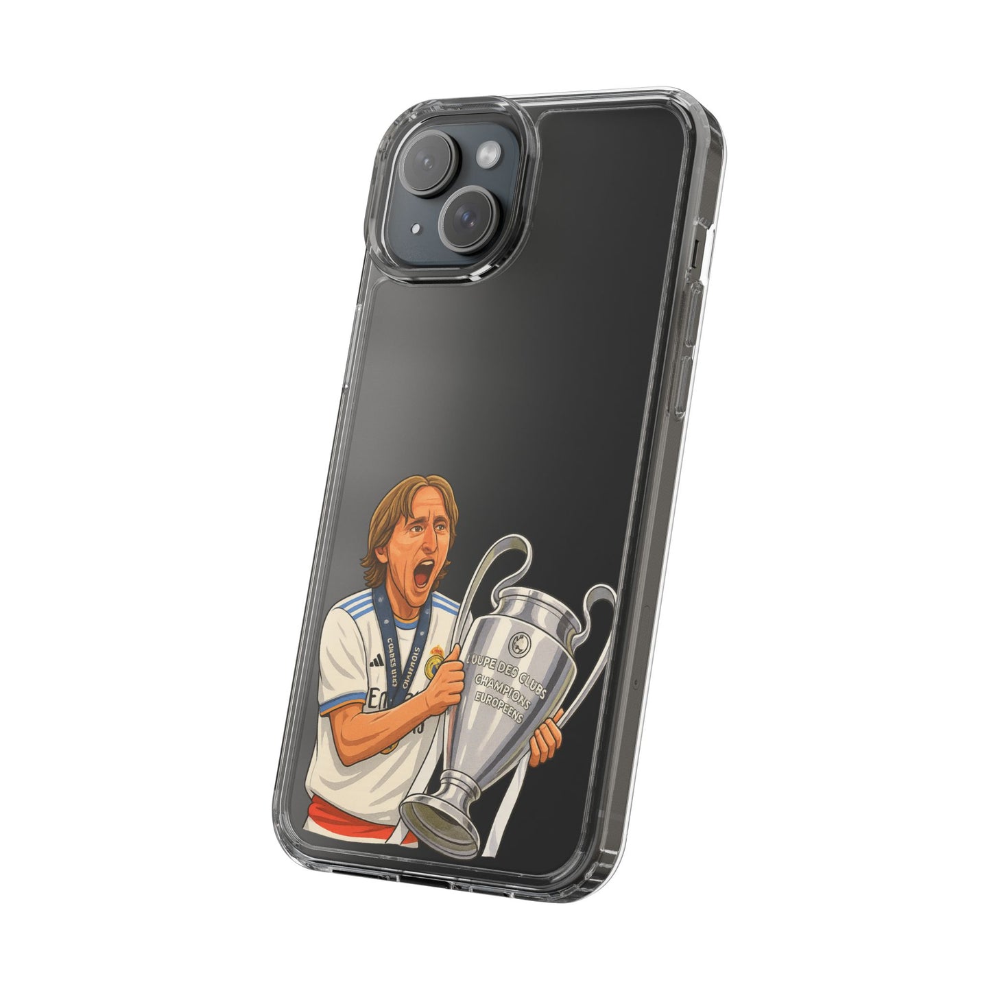 Modric Phone Case featuring Champions Celebrations, Clear Case, Soccer Fan Gear, Unique Gift for Sports Lovers, Customizable Design
