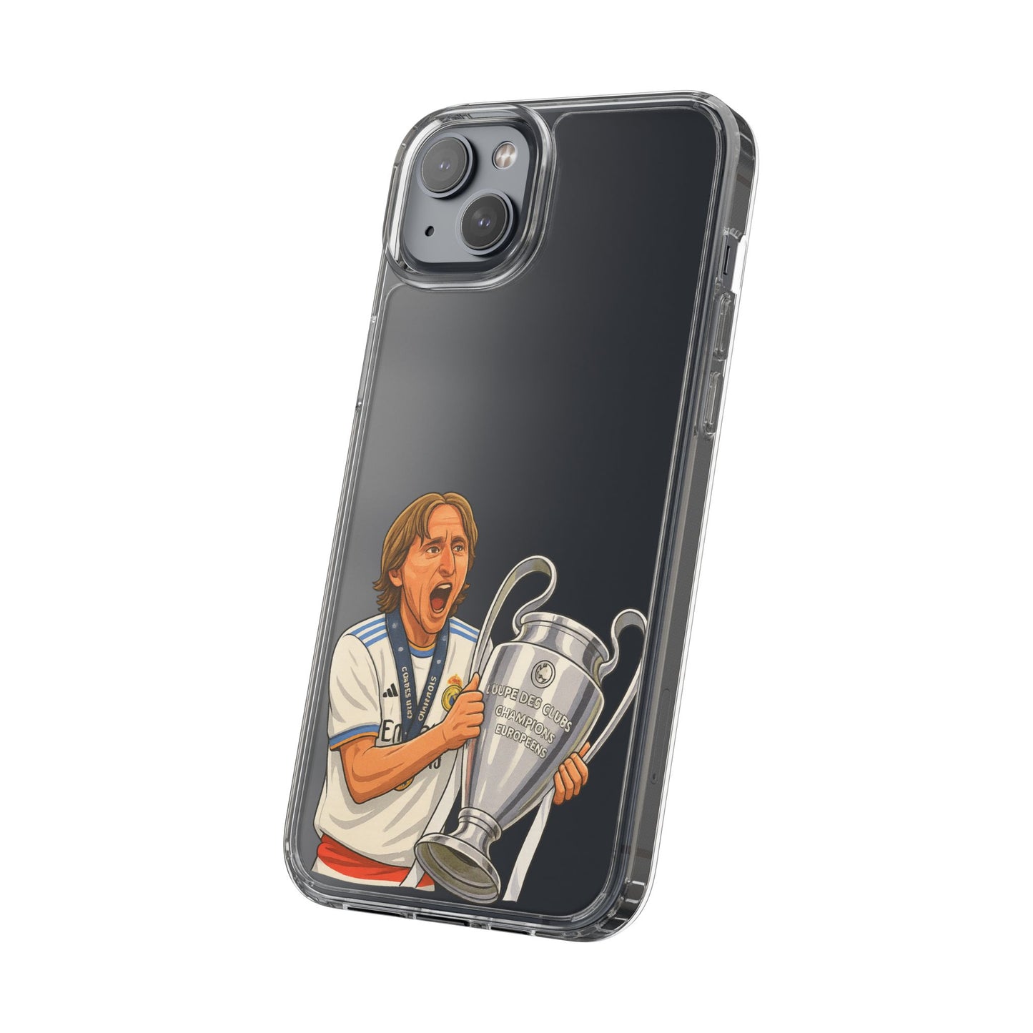 Modric Phone Case featuring Champions Celebrations, Clear Case, Soccer Fan Gear, Unique Gift for Sports Lovers, Customizable Design