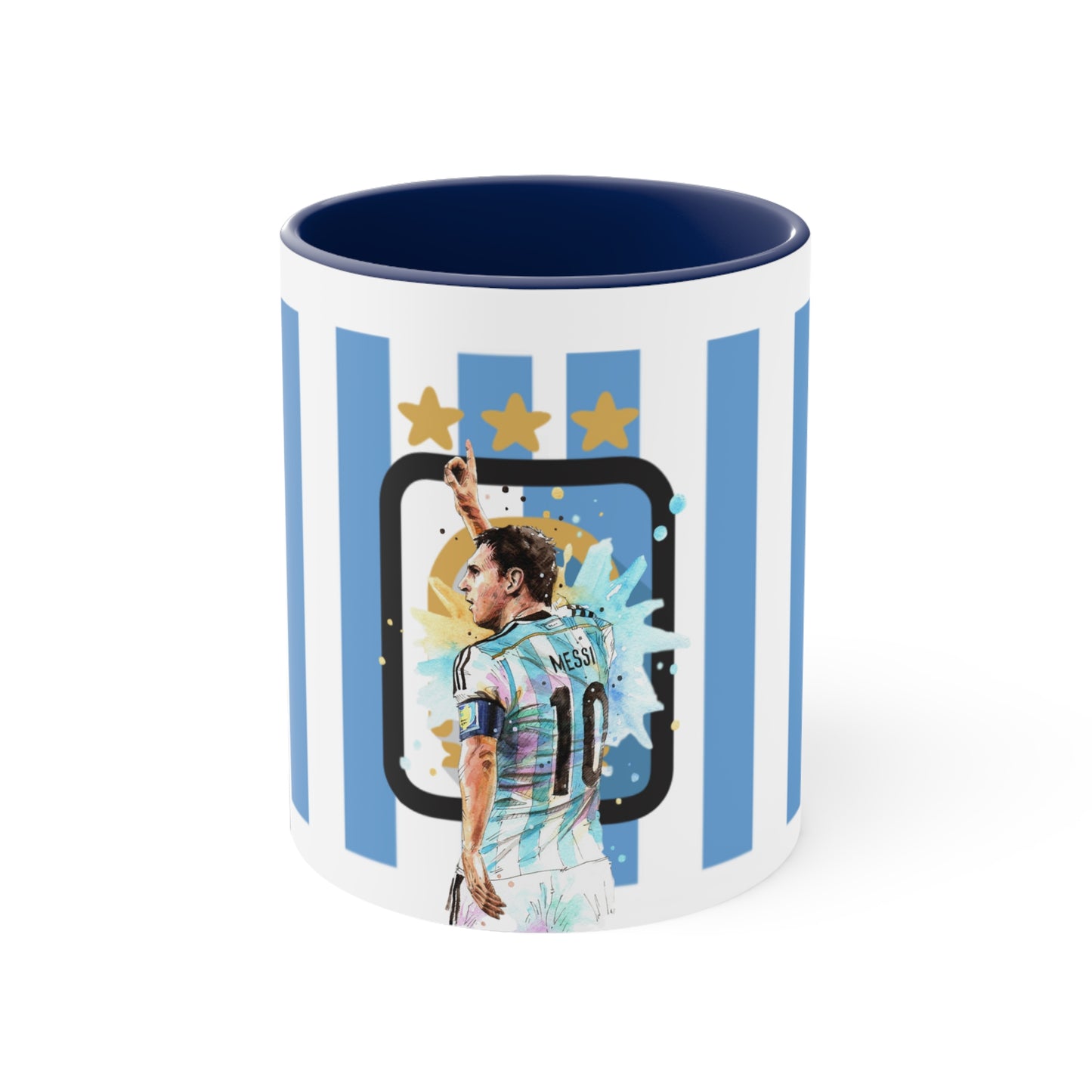 Lionel Messi Argentina Captain Vintage Accent Coffee Mug, 11oz