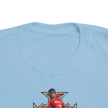 CR7 Free Kick Pose Portugal Logo Toddler's Fine Jersey Tee