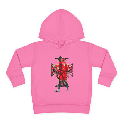 Toddler Hoodie - Red Soccer Player Graphic Pullover (Number 7)