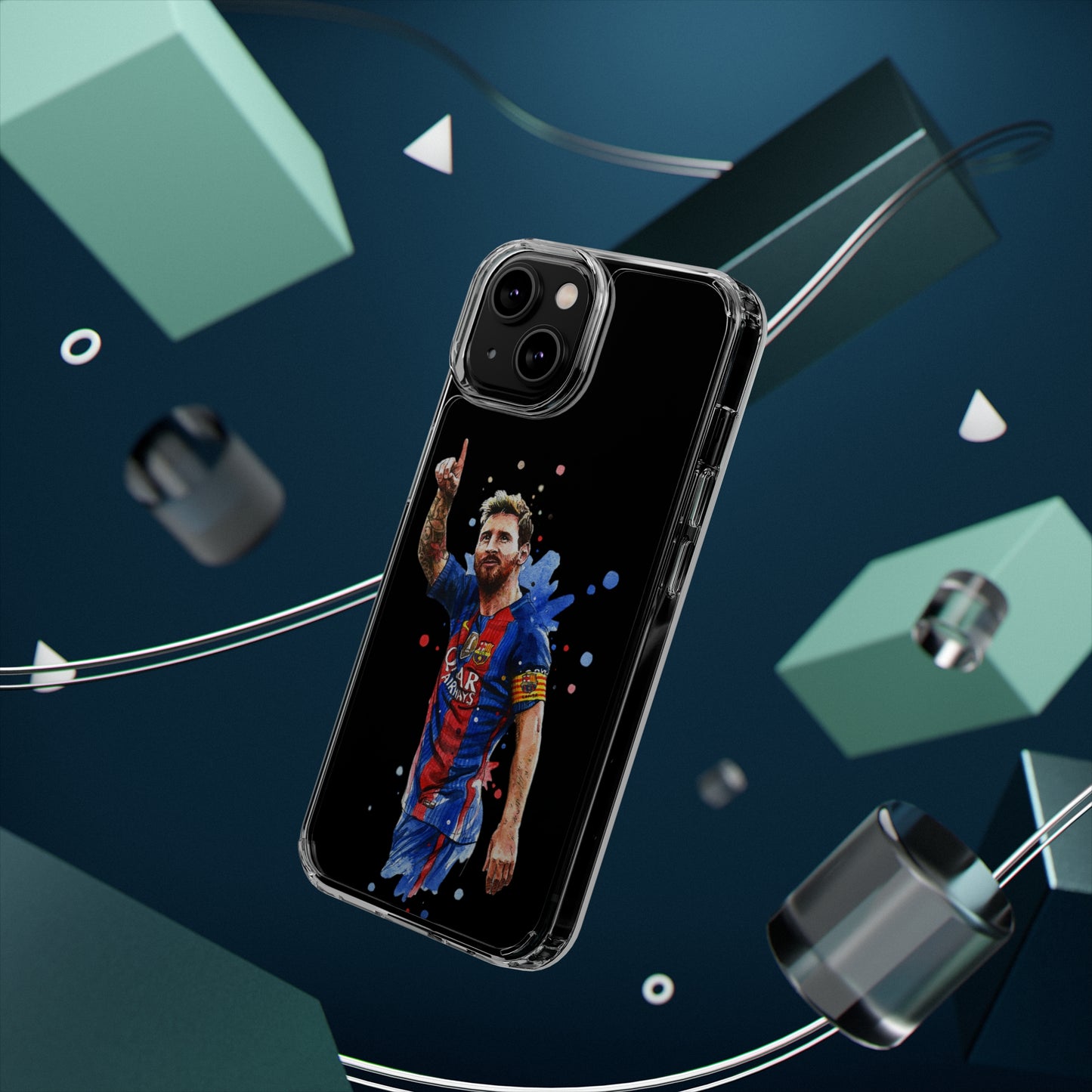 Blonde Messi Barcelona Clear Cases