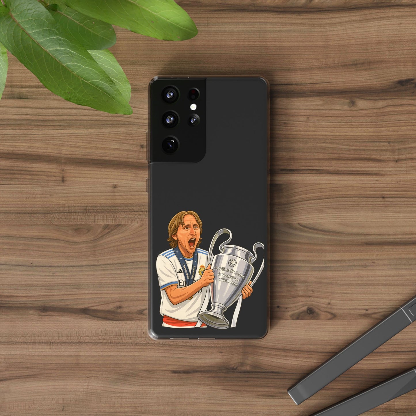 Modric Phone Case featuring Champions Celebrations, Clear Case, Soccer Fan Gear, Unique Gift for Sports Lovers, Customizable Design