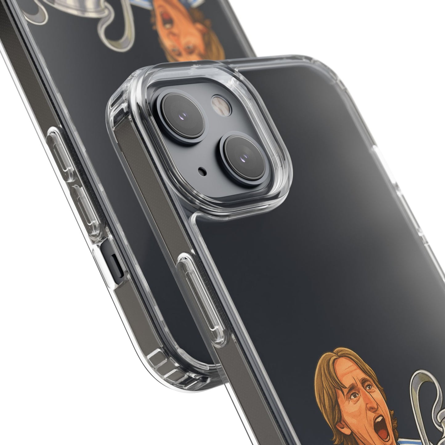Modric Phone Case featuring Champions Celebrations, Clear Case, Soccer Fan Gear, Unique Gift for Sports Lovers, Customizable Design