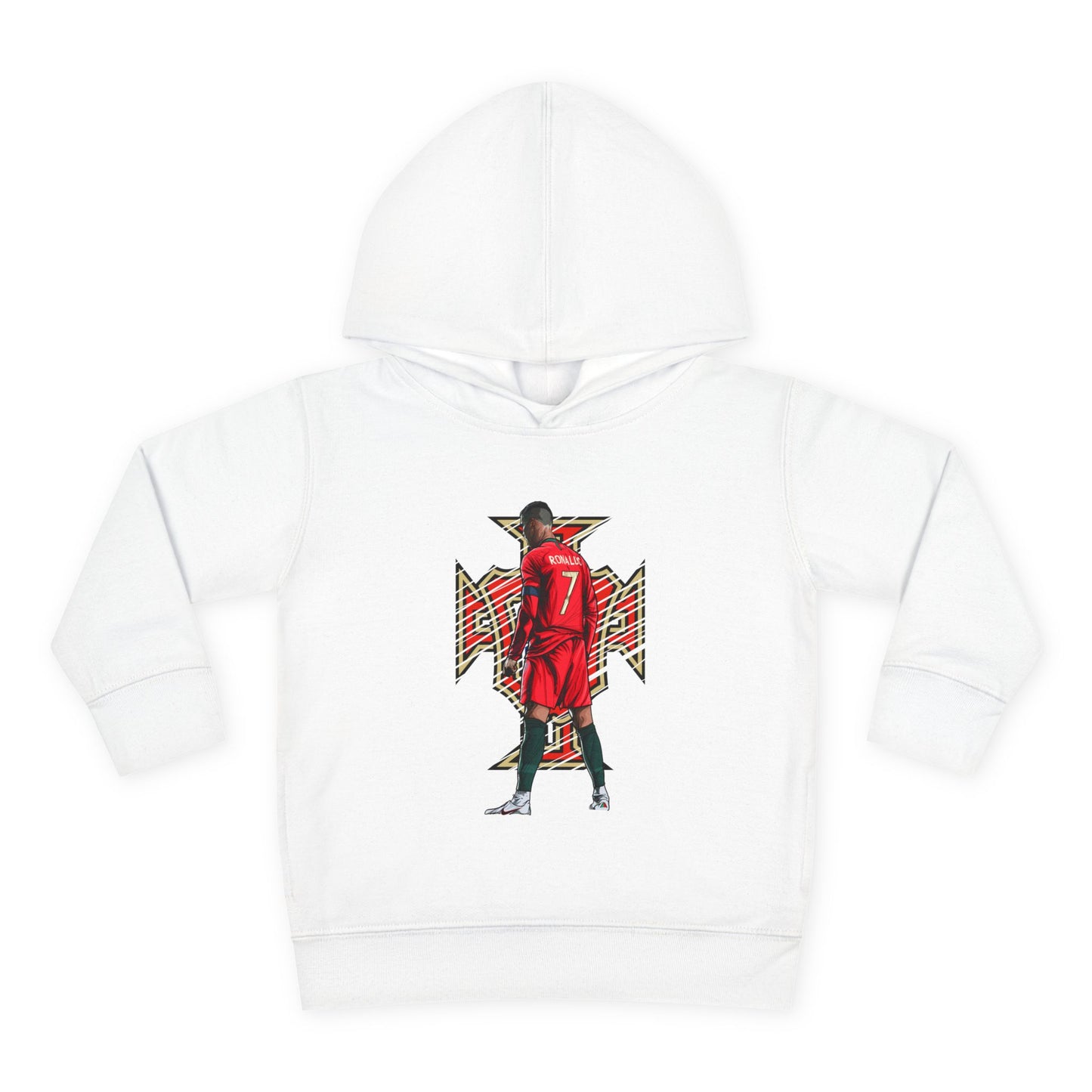 Toddler Hoodie - Red Soccer Player Graphic Pullover (Number 7)