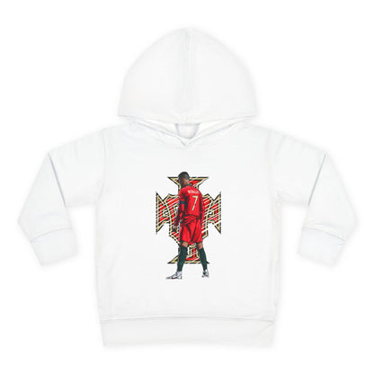 Toddler Hoodie - Red Soccer Player Graphic Pullover (Number 7)