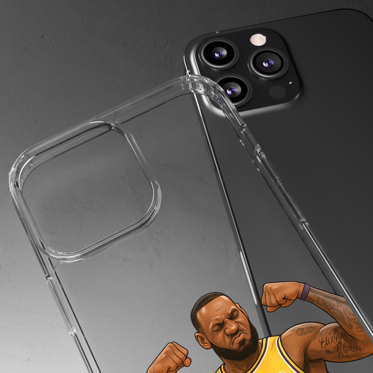 LeBron James Clear Phone Case - Basketball Lover Gift, Trendy iPhone Accessory, Sports Fan Case, Unique Cell Cover, NBA Gift Idea