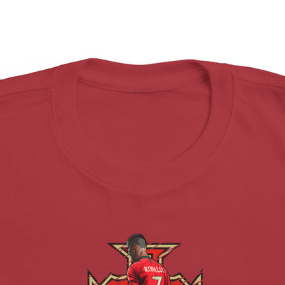 CR7 Free Kick Pose Portugal Logo Toddler's Fine Jersey Tee