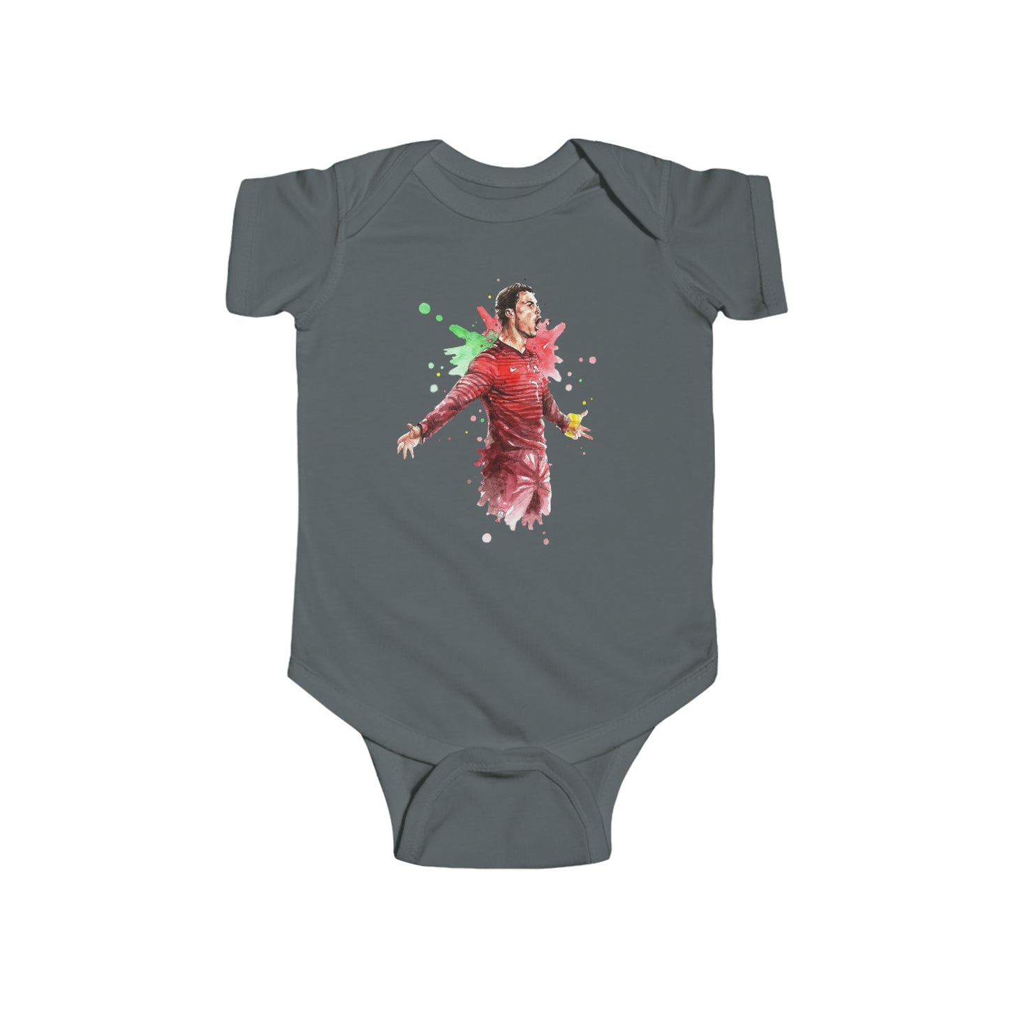 Ronaldo Portugal Vintage Baby Fine Jersey Onesie