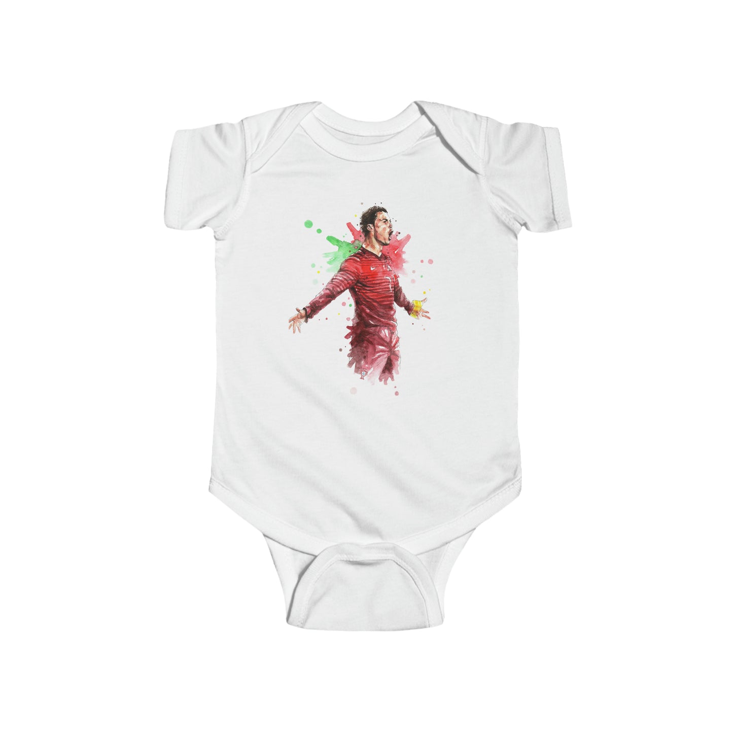 Ronaldo Portugal Vintage Baby Fine Jersey Onesie