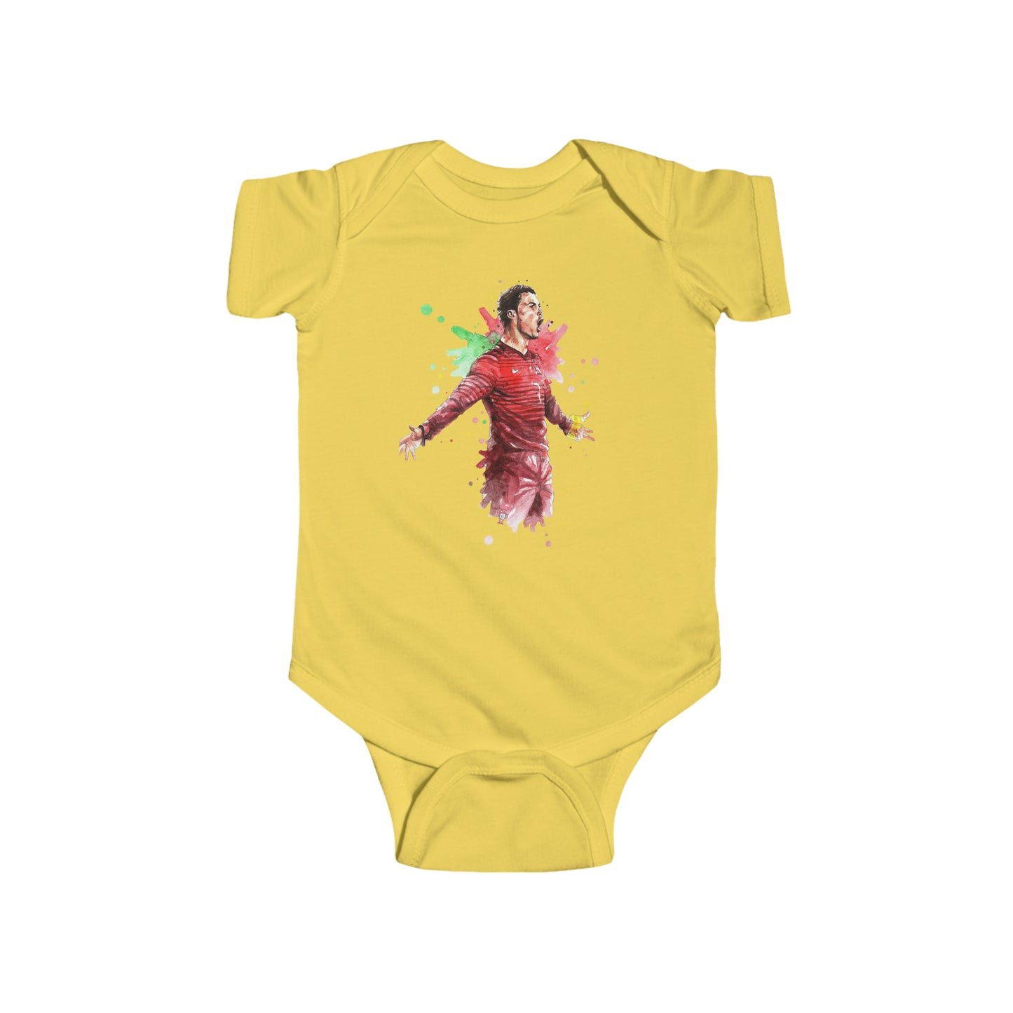 Ronaldo Portugal Vintage Baby Fine Jersey Onesie