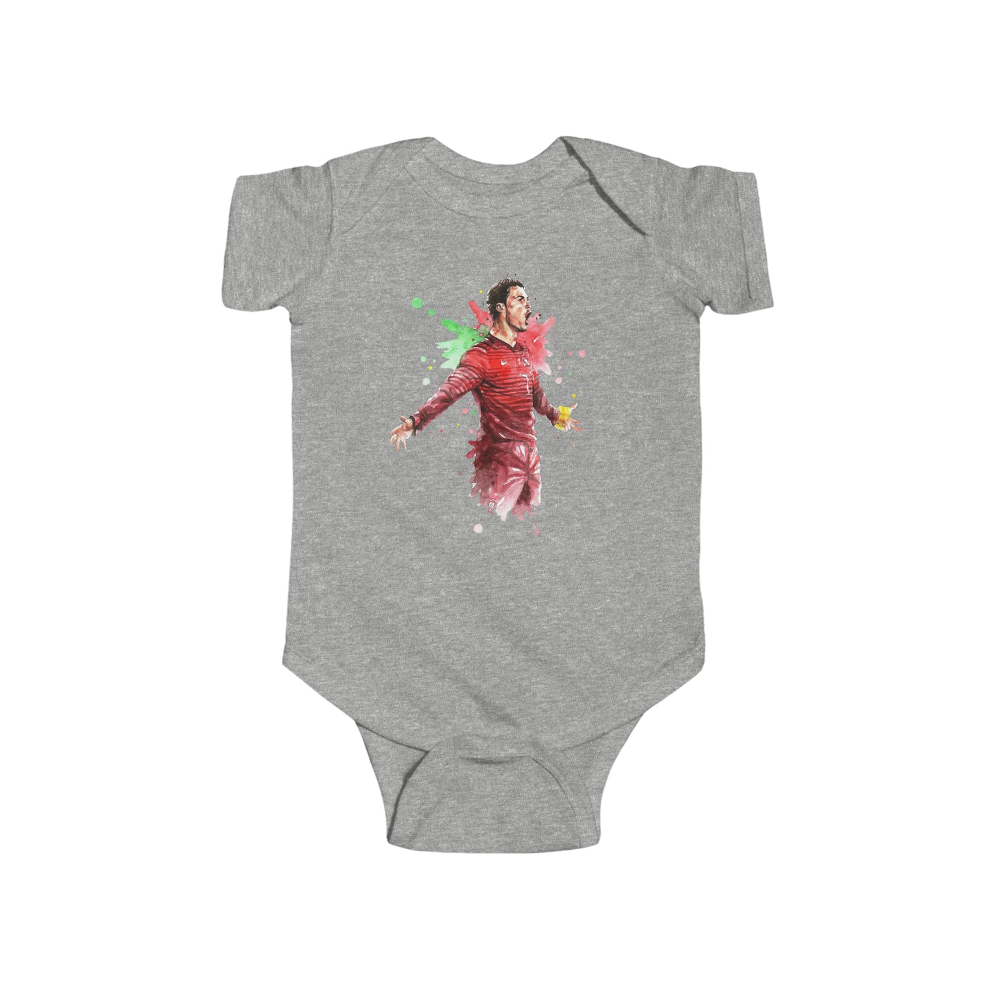 Ronaldo Portugal Vintage Baby Fine Jersey Onesie