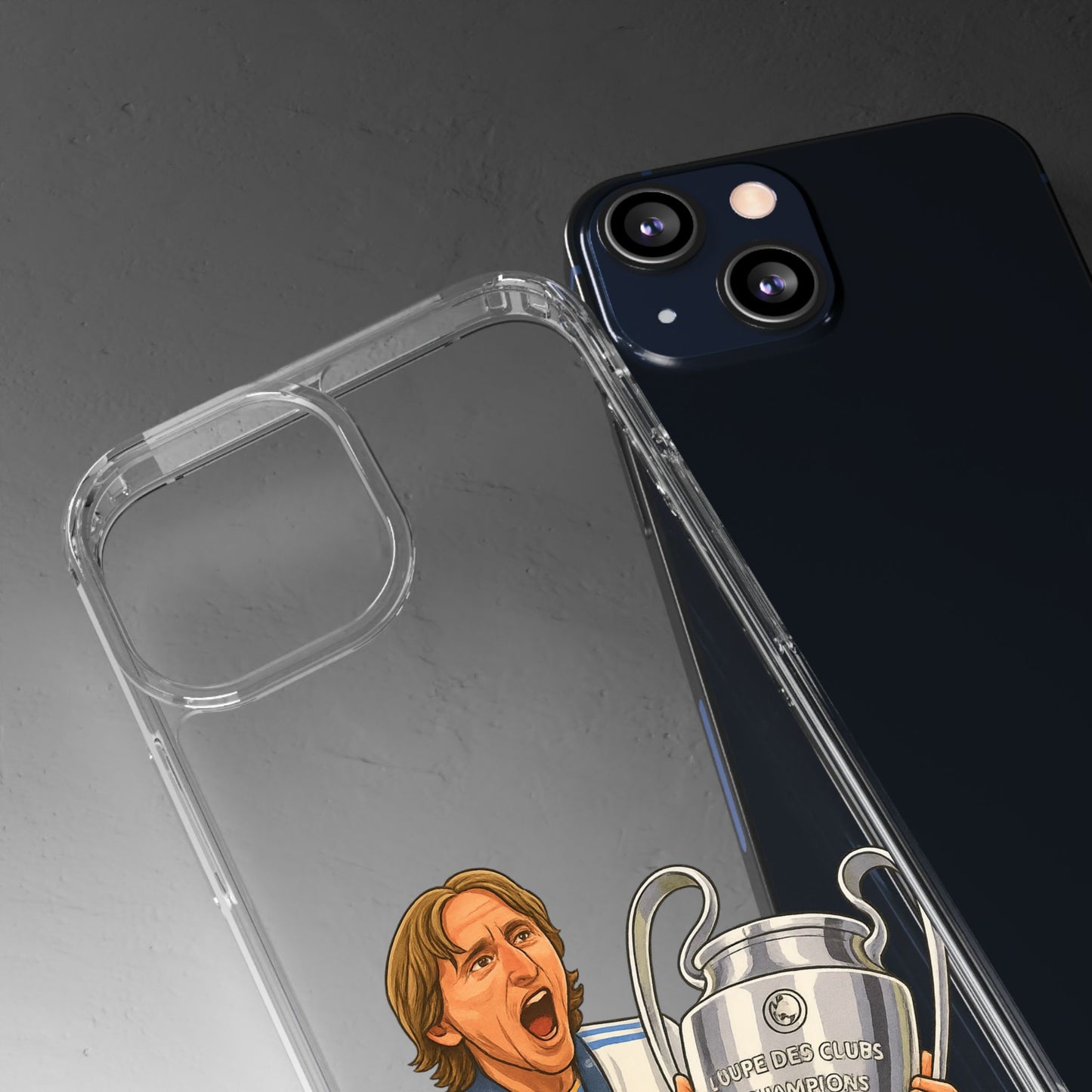 Modric Phone Case featuring Champions Celebrations, Clear Case, Soccer Fan Gear, Unique Gift for Sports Lovers, Customizable Design