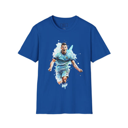 Man City Aguero Vintage Unisex Softstyle T-Shirt