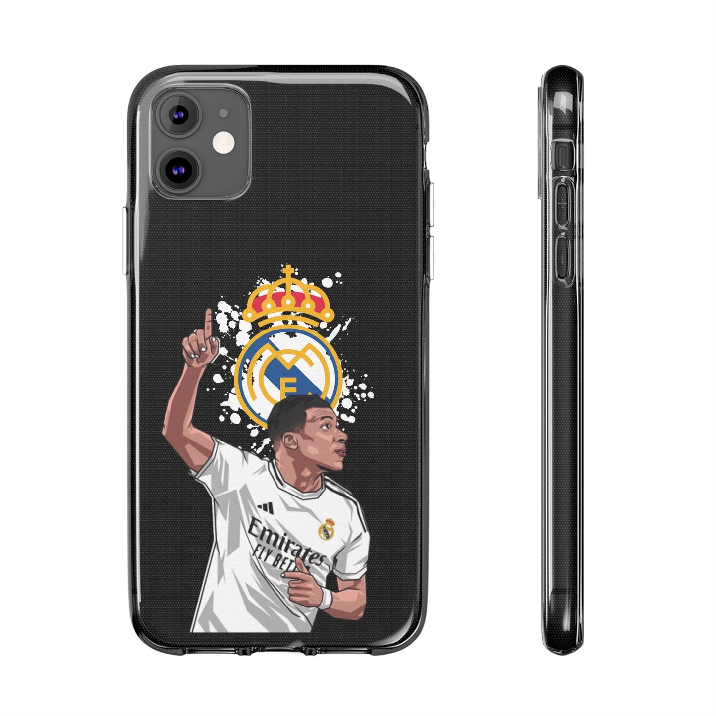 Mbappe Real Madrid Clear Silicone Phone Cases