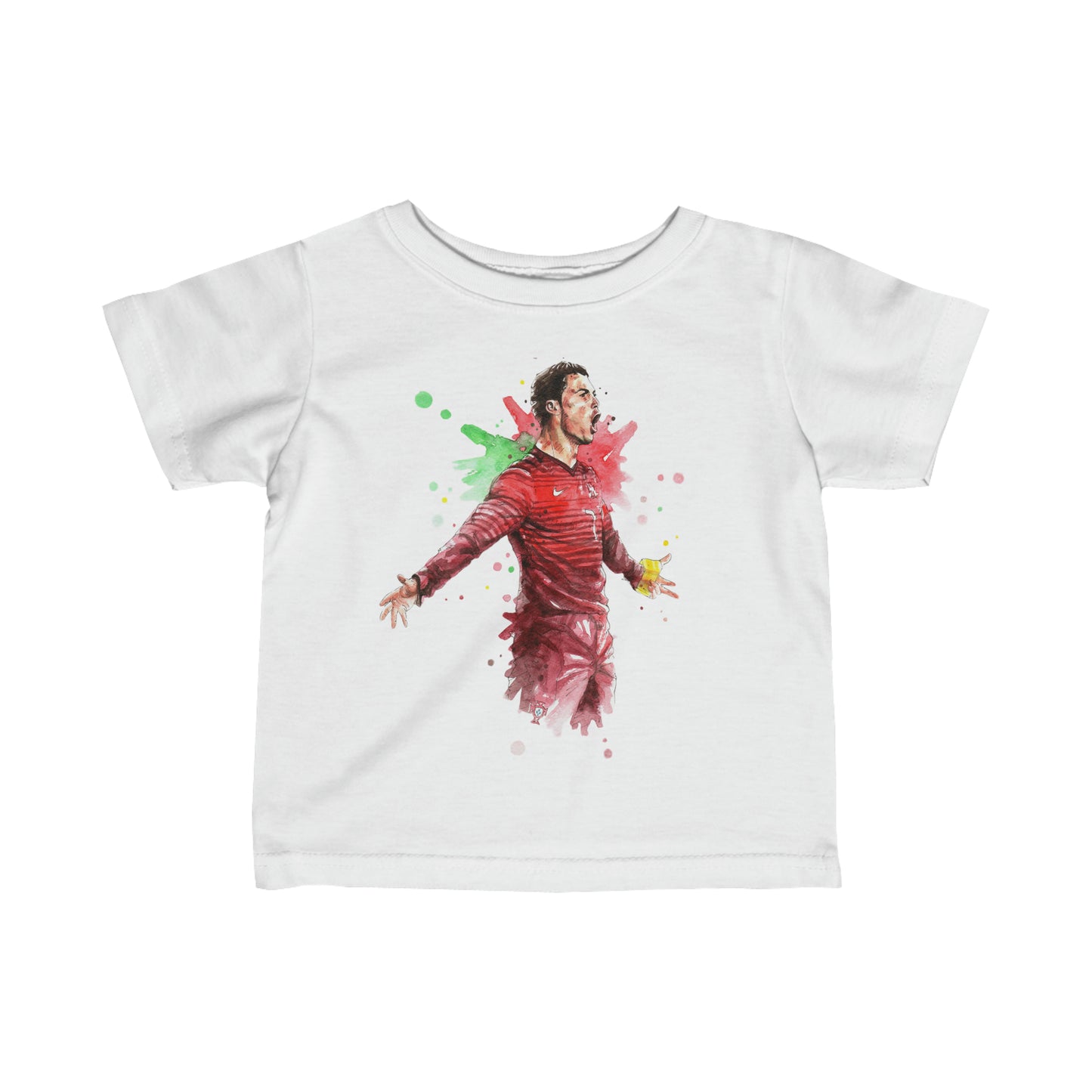 Ronaldo Portugal Vintage Baby Fine Jersey Tee