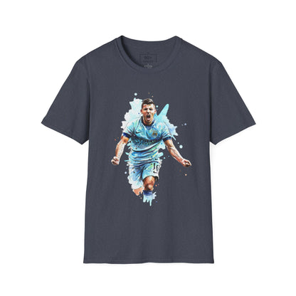 Man City Aguero Vintage Unisex Softstyle T-Shirt