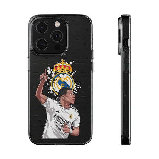 Mbappe Real Madrid Clear Silicone Phone Cases