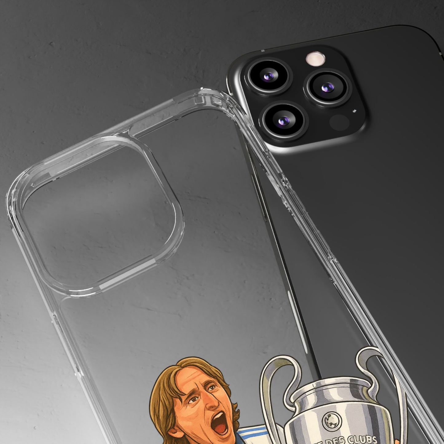 Modric Phone Case featuring Champions Celebrations, Clear Case, Soccer Fan Gear, Unique Gift for Sports Lovers, Customizable Design