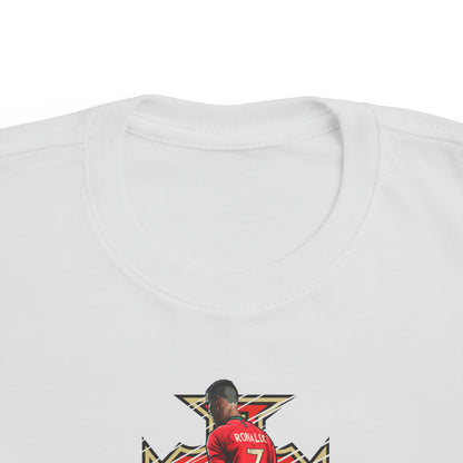 CR7 Free Kick Pose Portugal Logo Toddler's Fine Jersey Tee