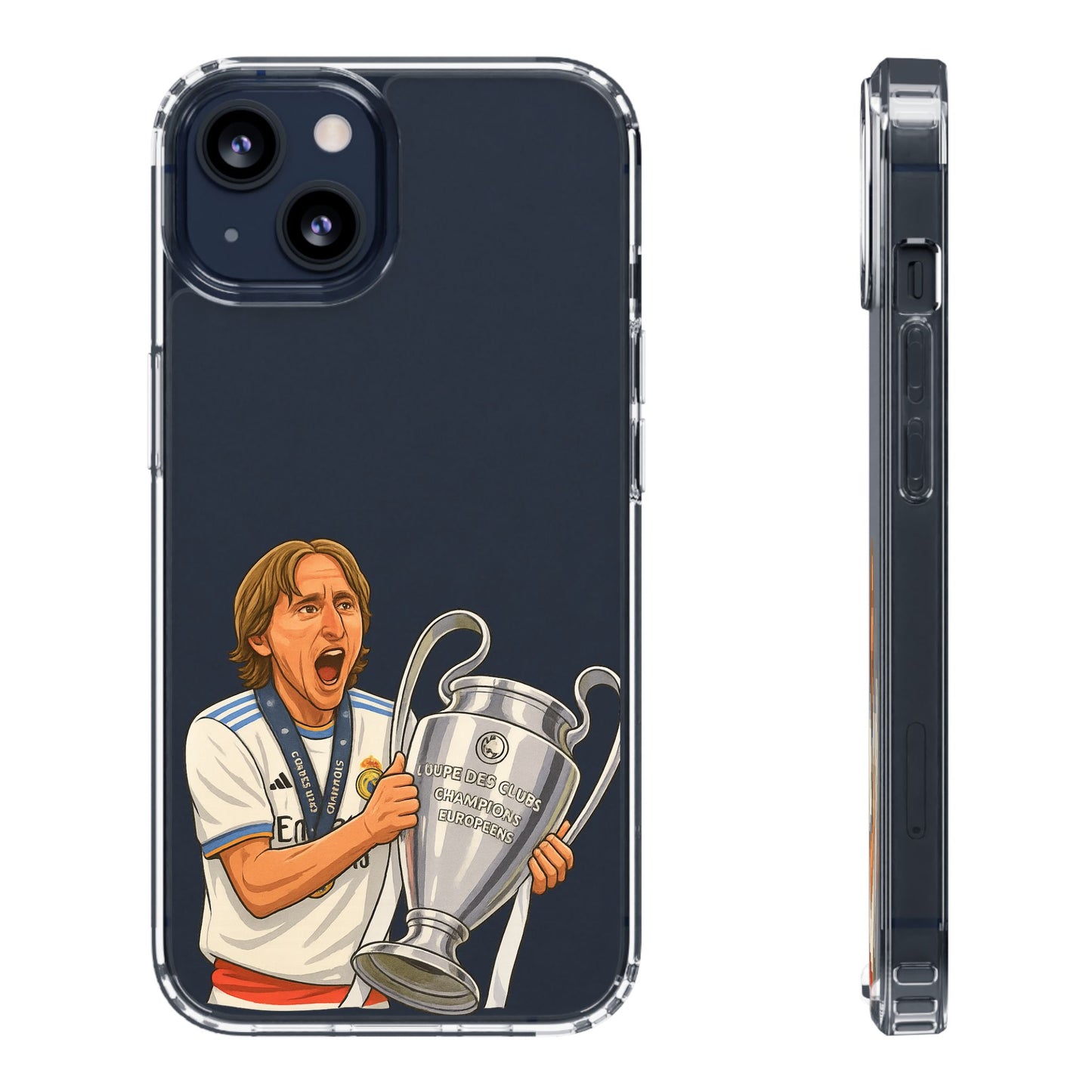 Modric Phone Case featuring Champions Celebrations, Clear Case, Soccer Fan Gear, Unique Gift for Sports Lovers, Customizable Design
