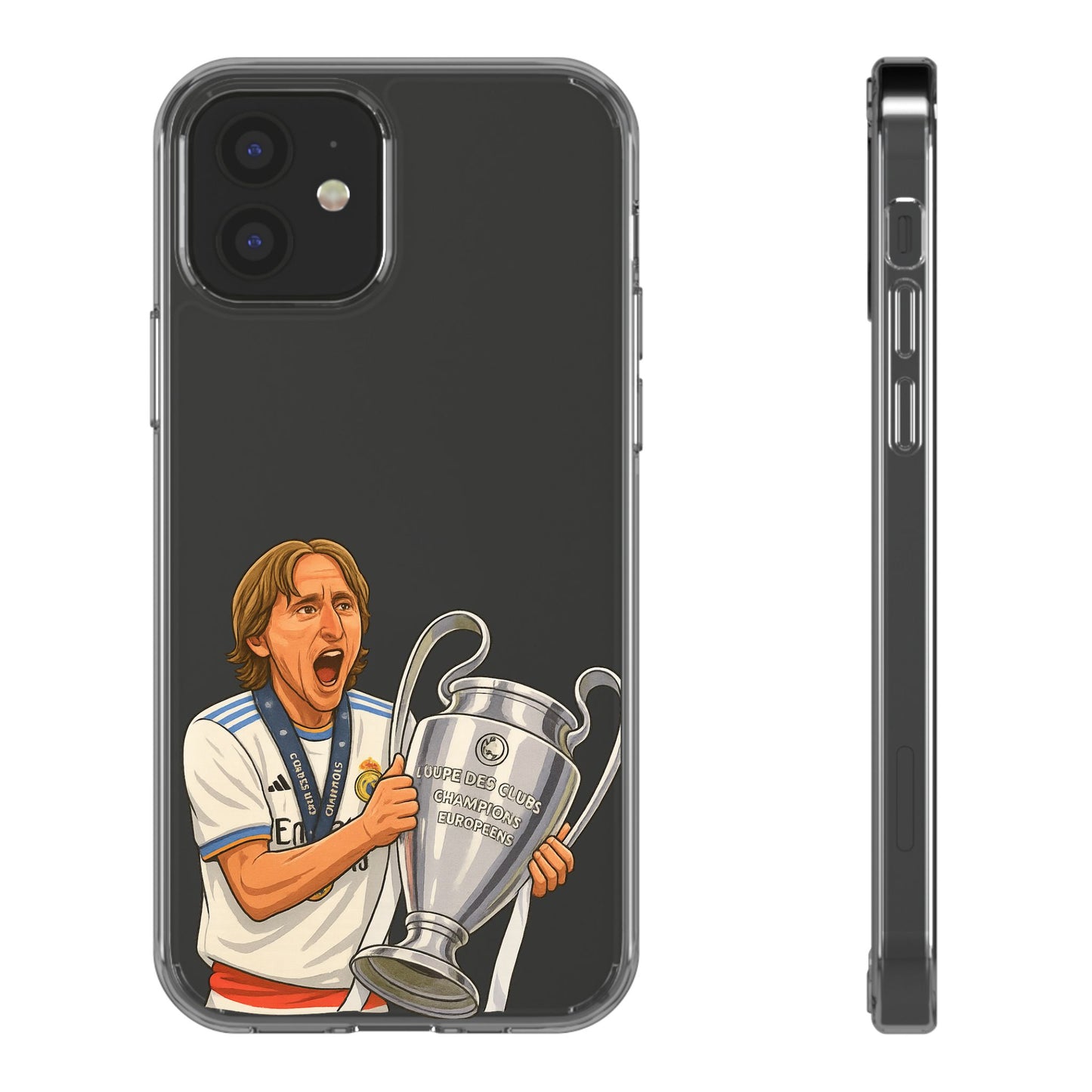 Modric Phone Case featuring Champions Celebrations, Clear Case, Soccer Fan Gear, Unique Gift for Sports Lovers, Customizable Design