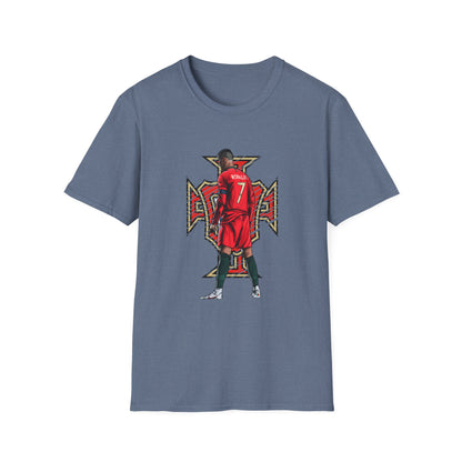 CR7 Free Kick Pose Portugal Logo Unisex Softstyle T-Shirt
