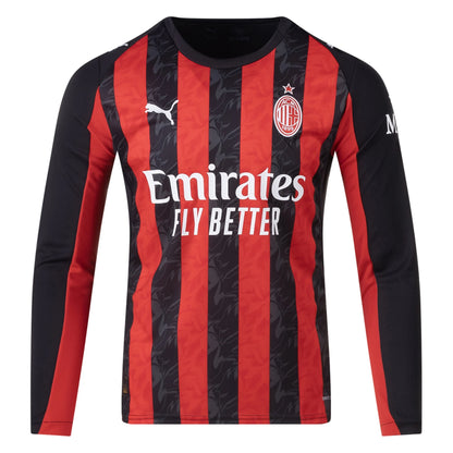 AC Milan 25/26 Long Sleeve Home Jersey (Red/Black)