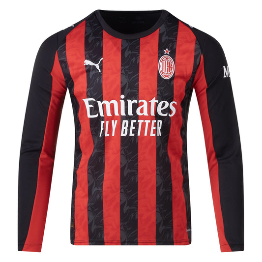 AC Milan 25/26 Long Sleeve Home Jersey (Red/Black)