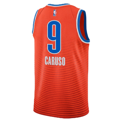 Alex Caruso Jersey, OKC Thunder Statement Edition, Orange Basketball Jersey, Caruso #9, Jordan Brand, OKC Fan Gear.