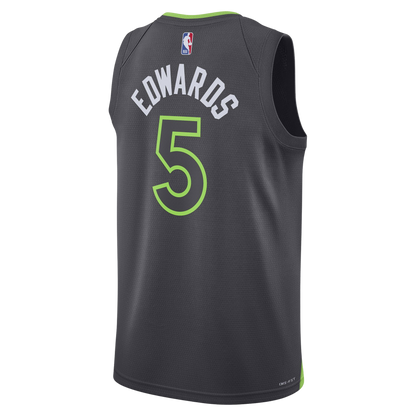 Minnesota Timberwolves Charcoal Statement Jersey Anthony Edwards #5