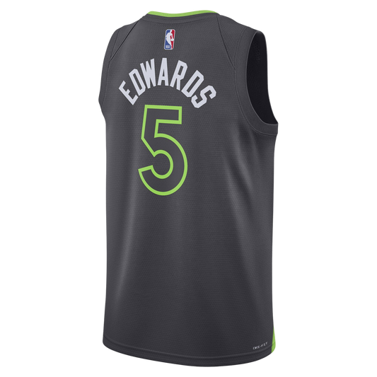 Minnesota Timberwolves Charcoal Statement Jersey Anthony Edwards #5