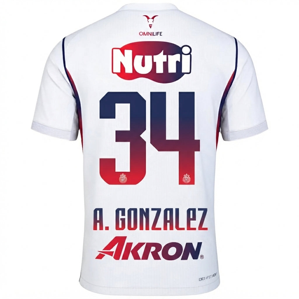 Chivas De Guadalajara 26/27 Away Jersey A. González #34
