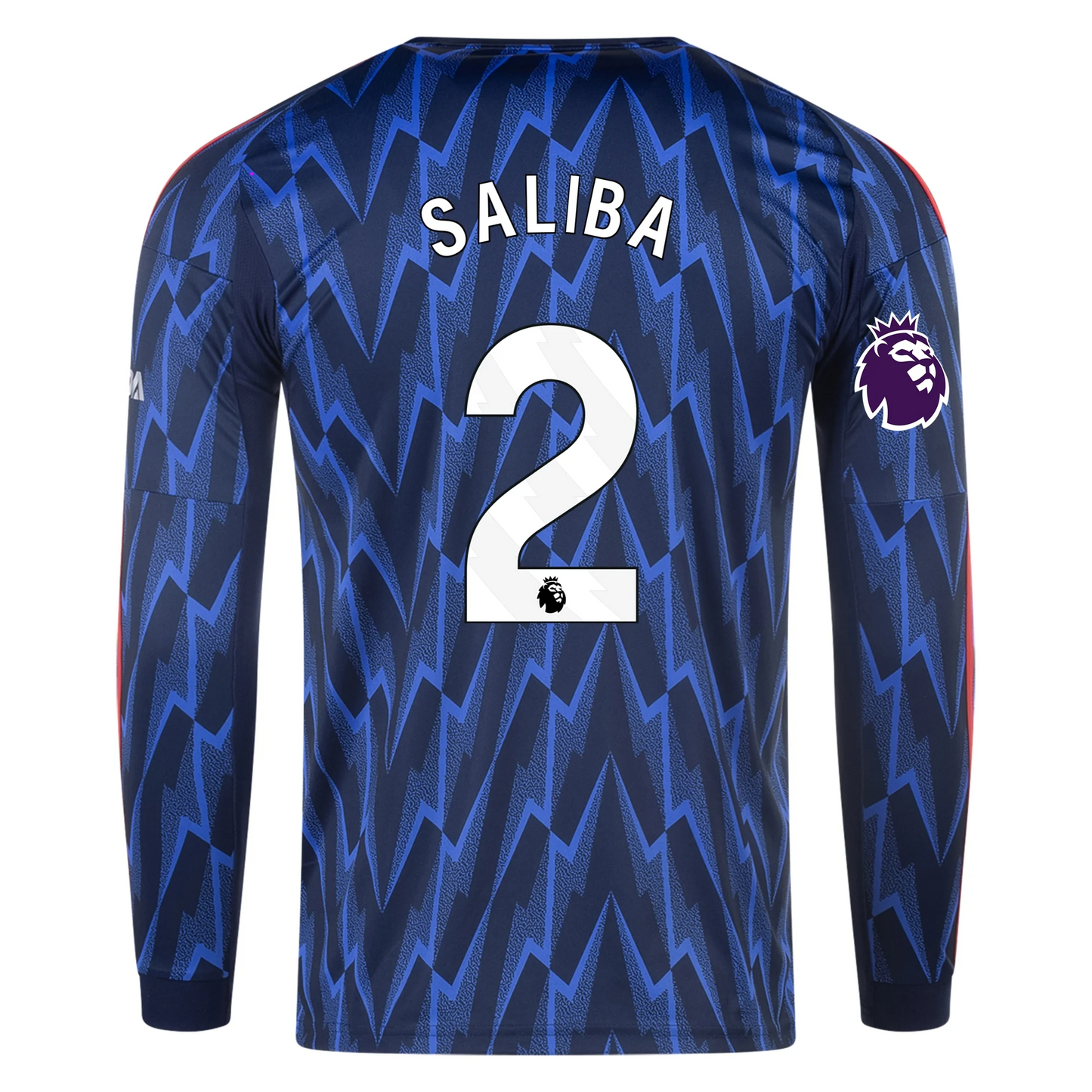 Arsenal Away Jersey 2025/2026 Long Sleeve William Saliba #2