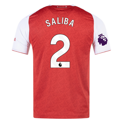Arsenal 2025 2026 Home Red Jersey William Saliba #2 The Gothic A Edition