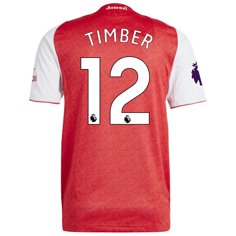 Arsenal Home Jersey Jurriën Timber #12 2025/2026