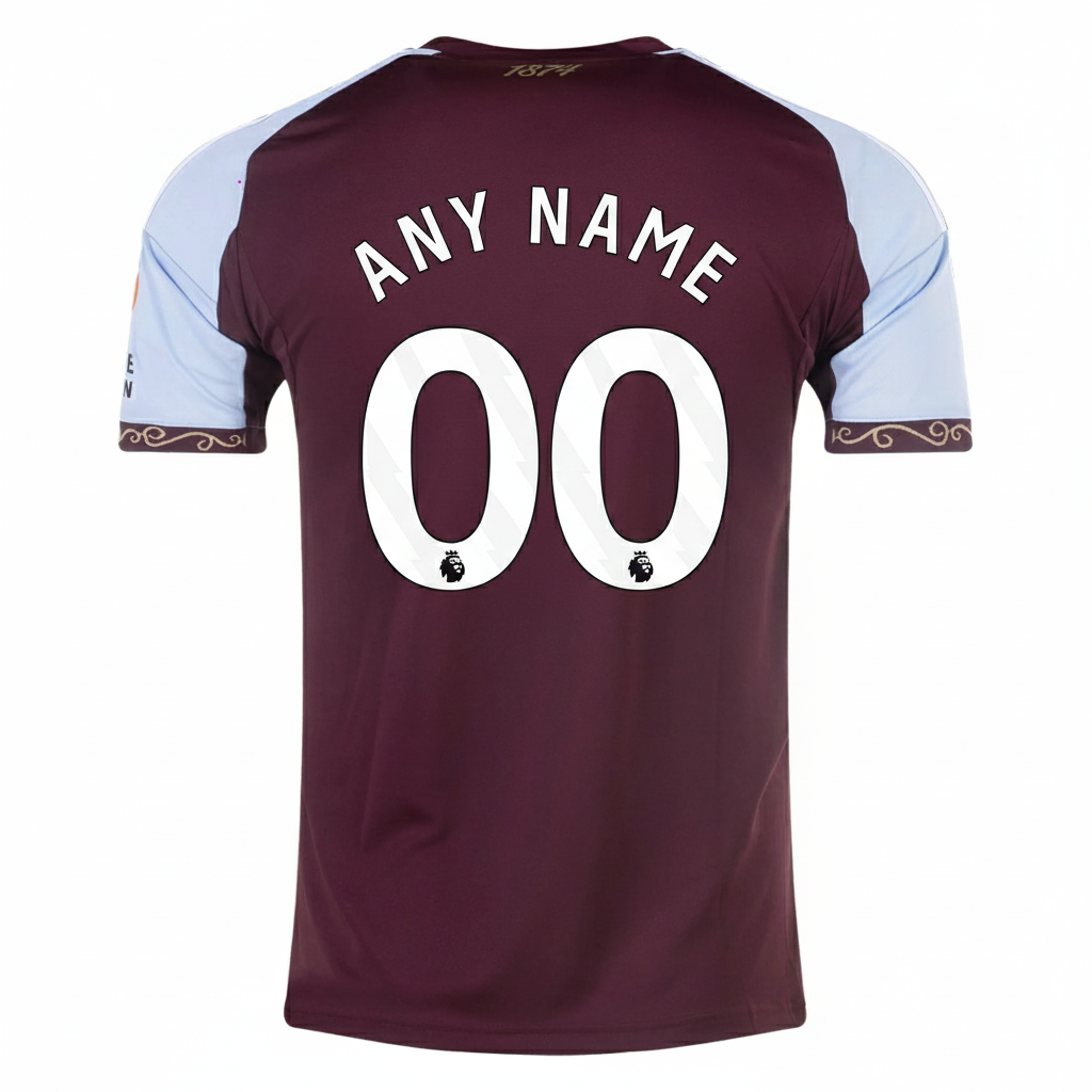 Aston Villa 2025/26 Home Jersey Custom