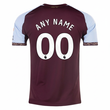 Aston Villa 2025/26 Home Jersey Custom