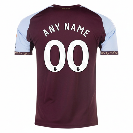 Aston Villa 2025/26 Home Jersey Custom