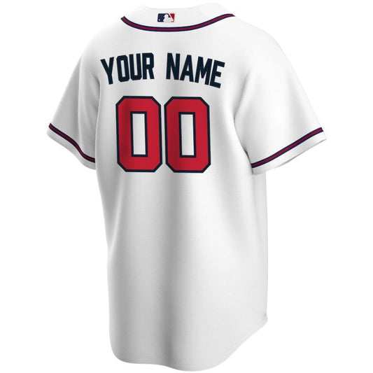 Atlanta Braves Home Custom Jersey back