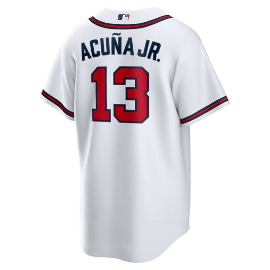 Atlanta Braves Home Jersey Acuña Jr. #13 back