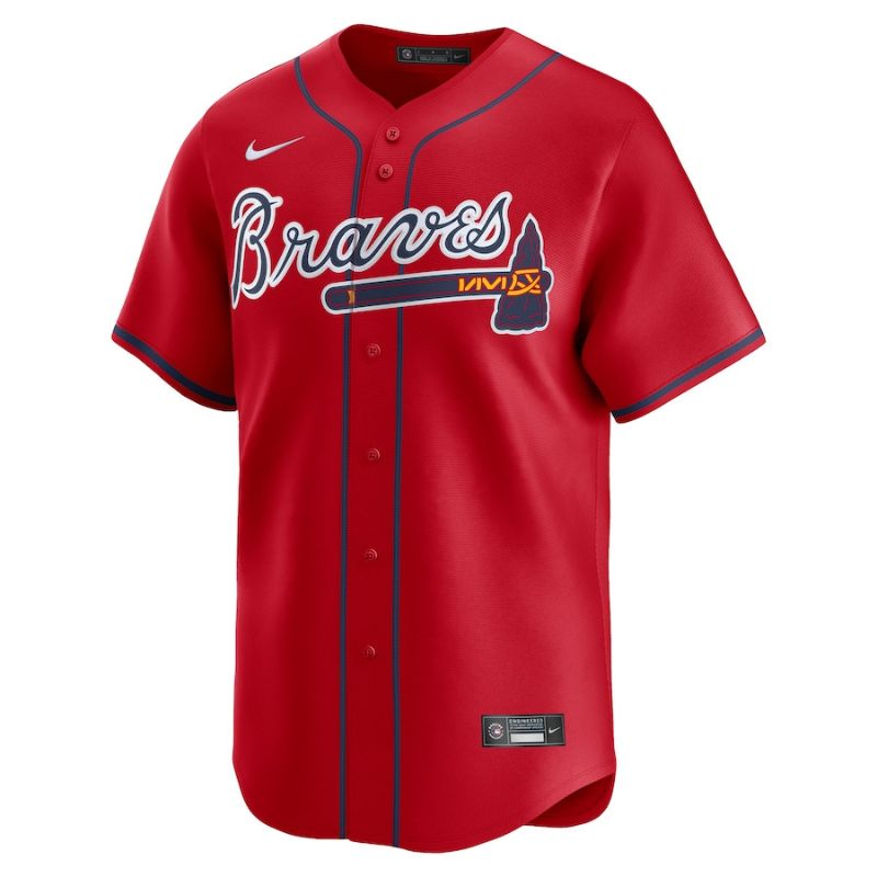 Atlanta Braves Red Custom Jersey front