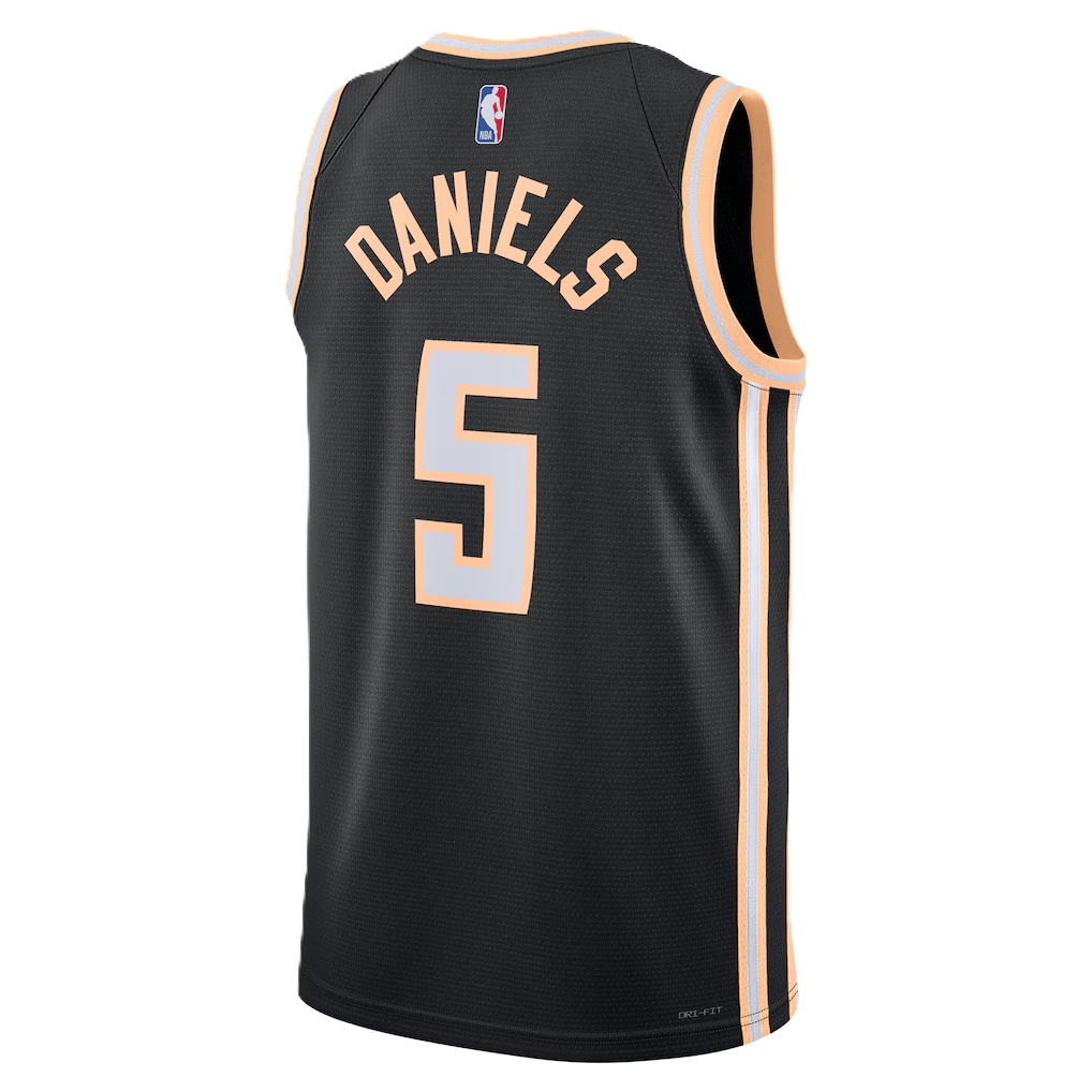 Atlanta Hawks Black 2025-2026 City Edition Jersey Dyson Daniels #5