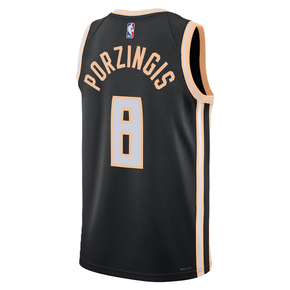 Atlanta Hawks Black 2025-2026 City Edition Jersey Kristaps Porziņģis #8