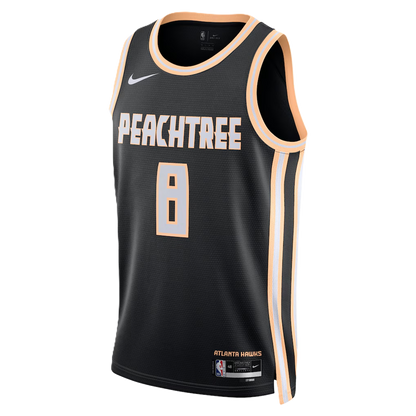 Atlanta Hawks Black 2025-2026 City Edition Jersey Kristaps Porziņģis #8
