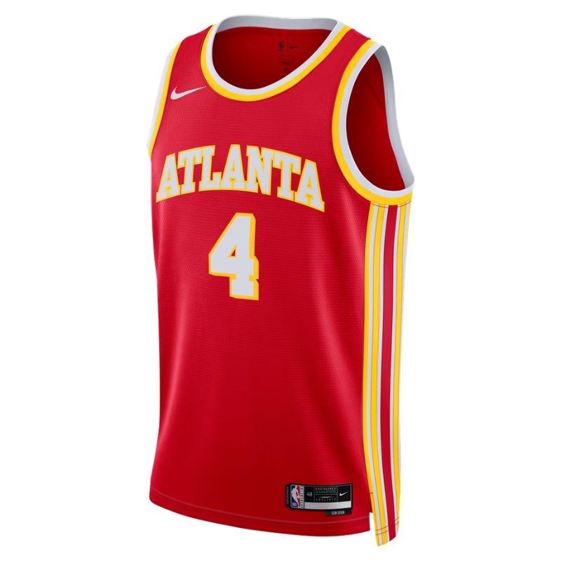 Atlanta Hawks Red 2026-2027 Icon Edition Jersey Kingston Flemings #4 front