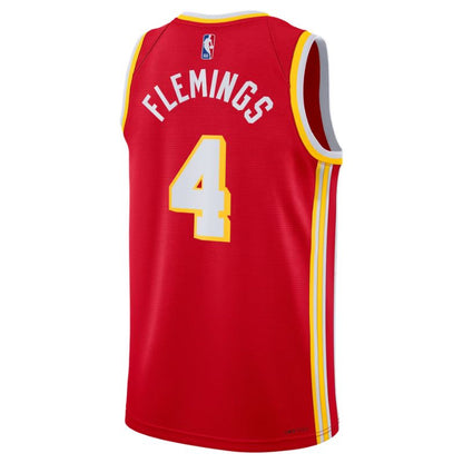 Atlanta Hawks Red Icon Edition Jersey Kingston Flemings #4 back